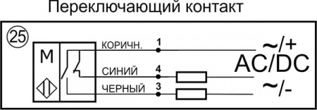 Датчик герконовый поплавковый уровня жидкости DFG 21.20-B1-NO/NC-200.08-M24x1,5-K-L